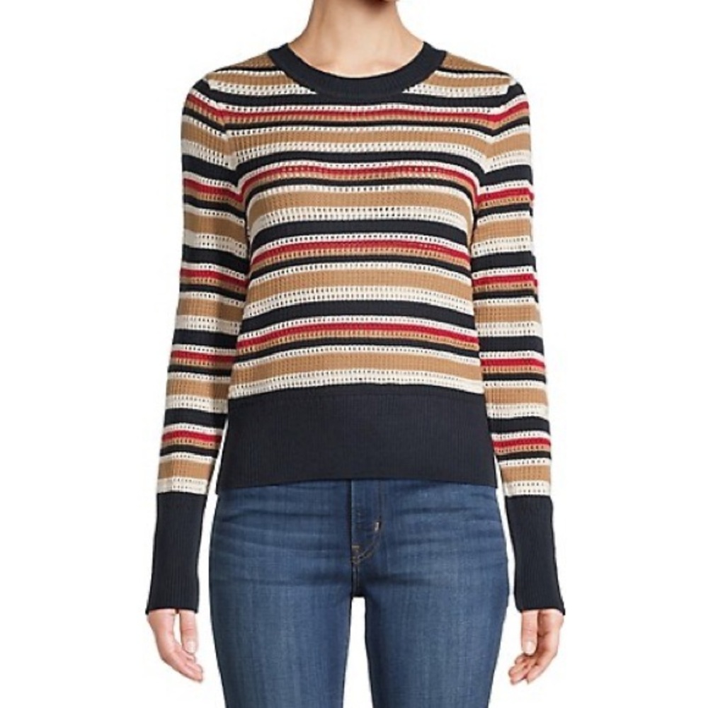 Tommy Hilfiger Open-Stitch Striped Sweater